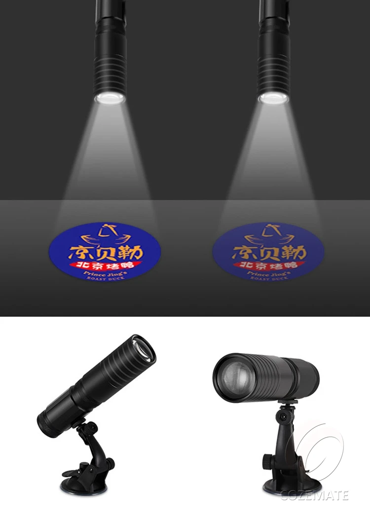 Portable Mini Gobo Projector Logo Waterproof Rechargeable Wireless Logo