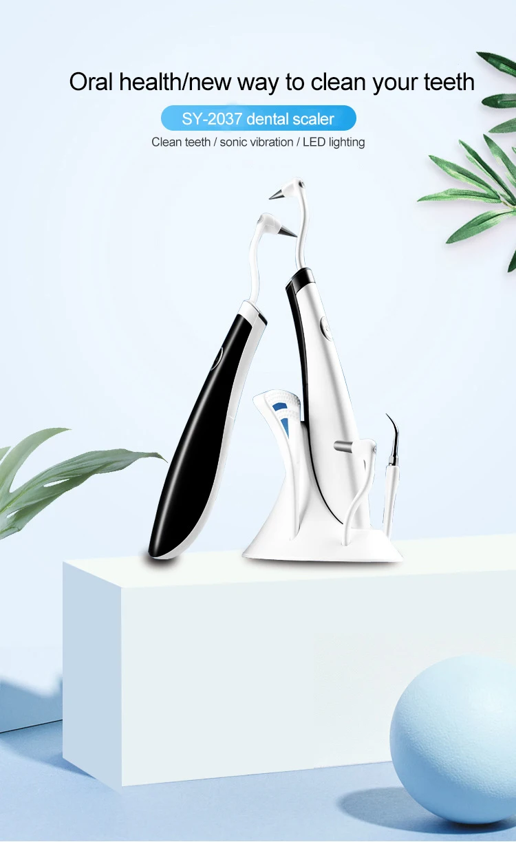 Products For Cleaning Teeth Ultrasonic Electric Teeth Cleaner Black