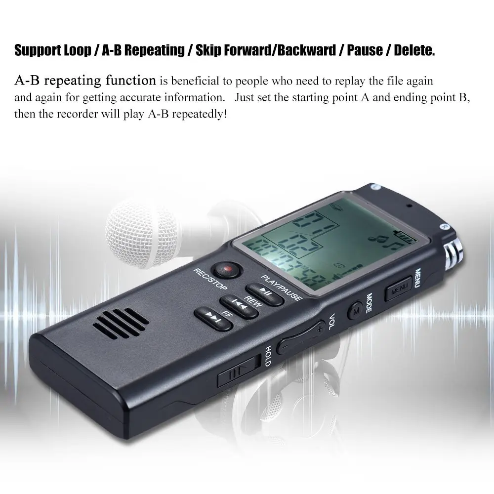 Professional Cheapest Dictaphone Voice Recorder A-b Repeat Digital