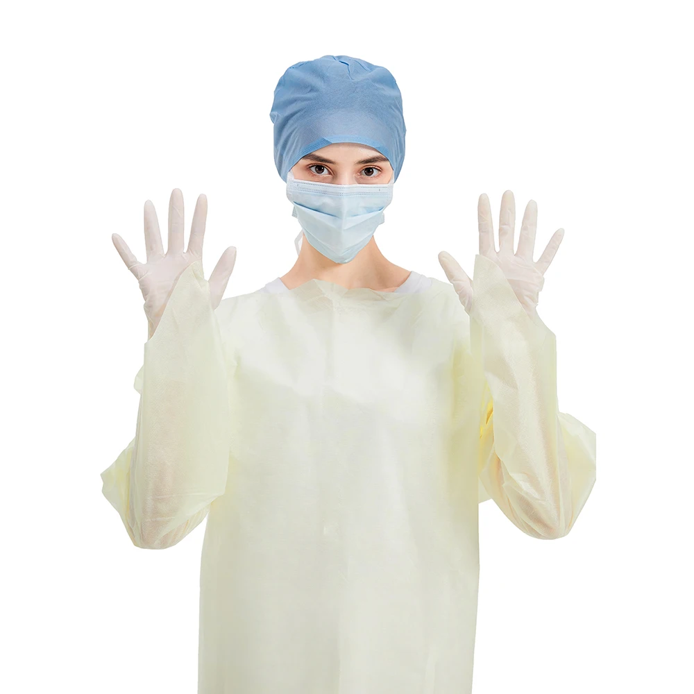 Fast delivery Professional Disposable PE PP CPE protective waterproof isolation gowns - KingCare | KingCare.net