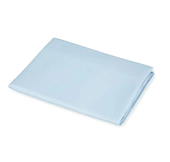 natural cotton percale toddler daycare/pre-school cot sheet blue