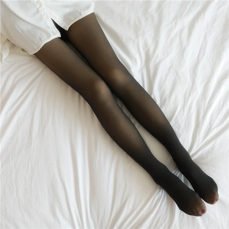 Fake Translucent Warm Pantyhose Leggings Slim Stretchy Opaque Soft ...