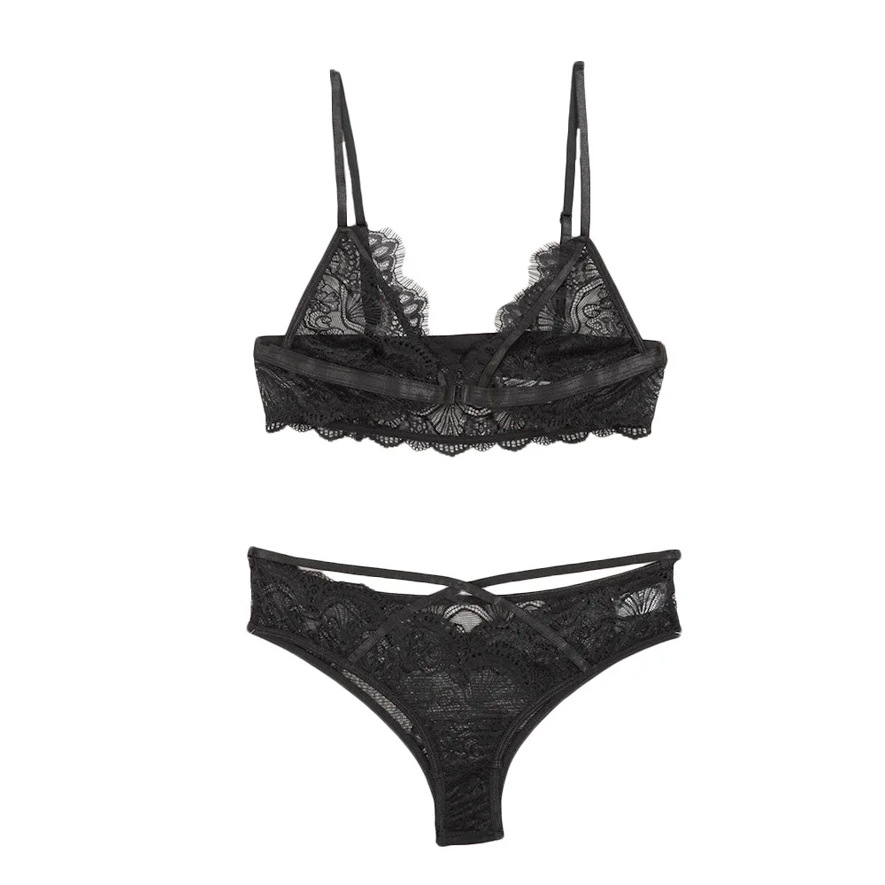 Sexy Woman Lace Cut Out Bra Underwear Lingerie Set - Buy Lingerie Set ...