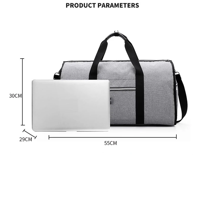 Men's 2 In 1 Duffel Travel Garment Bags Business Portable Suit Jacket