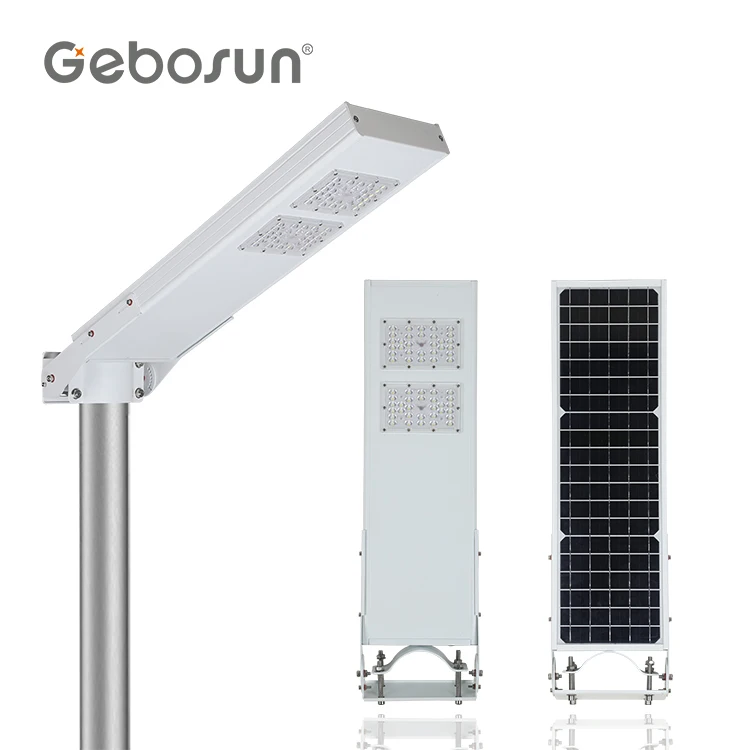 GEBOSUN China Manufacturer small smd ip65 waterproof 15w 20w 30w intergrated all in one led solar street light with solar panel