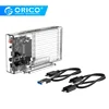 ORICO Transparent 2 Bay 2.5 Inch Type-C Docking Station with RAID 10Gbps USB3.1 SSD HDD Enclosure 8TB Case External Box 2259RC3