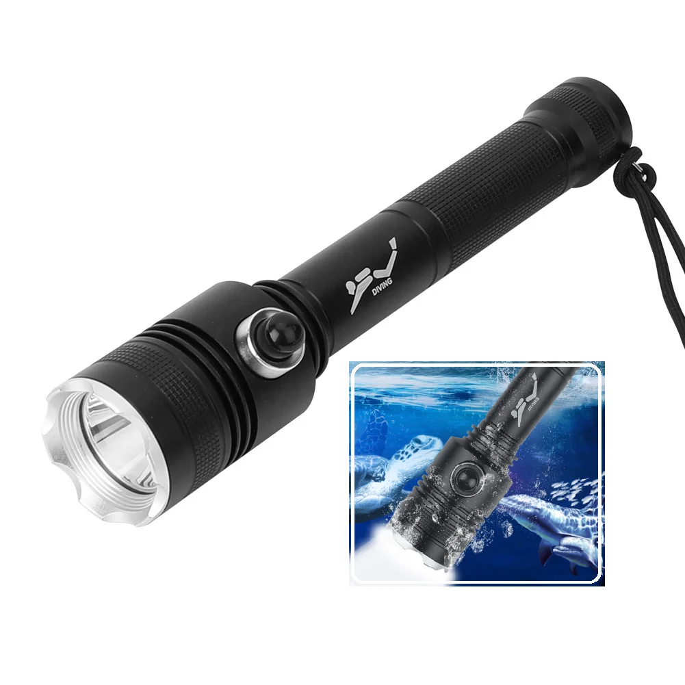 Super Bright Scuba Diving Light Professional Aluminium Alloy Underwater Diving Flashlight factory