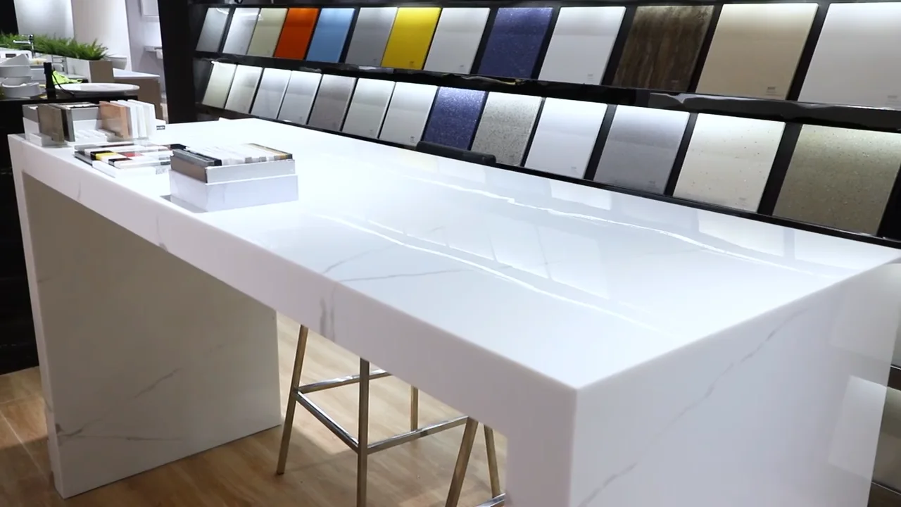 Encimera De Diseño Simple,Superficie Sólida Y Moderna,Para Restaurante