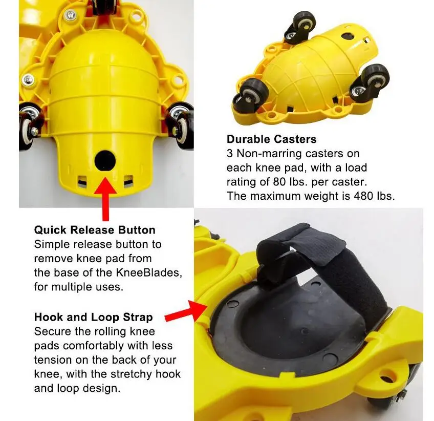 Rolling Knee Pad Wheels Cushion Kneeling Dolly Creeper With Tool Tray Worker Wheeled Kneeing
