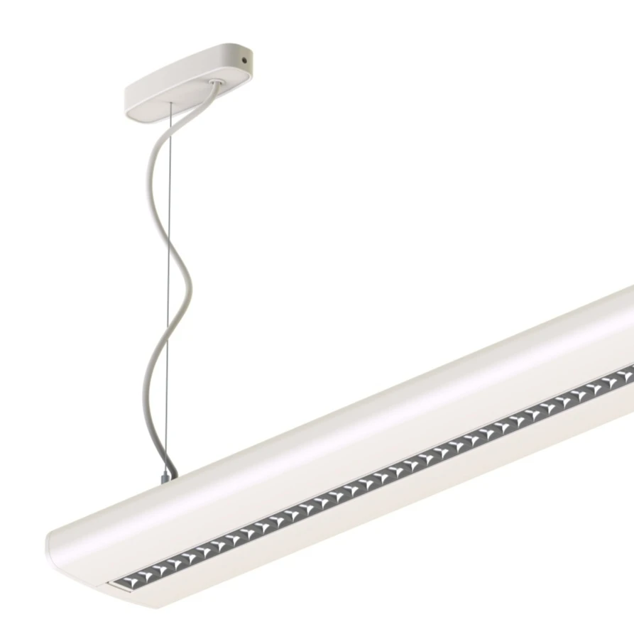 Modern Office Linear Suspended Light With Direct And Indirect Lighting Module