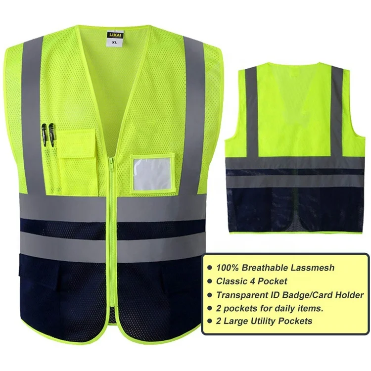Gilet de securite jaune reflechissant ce en-471 t//xxl unique