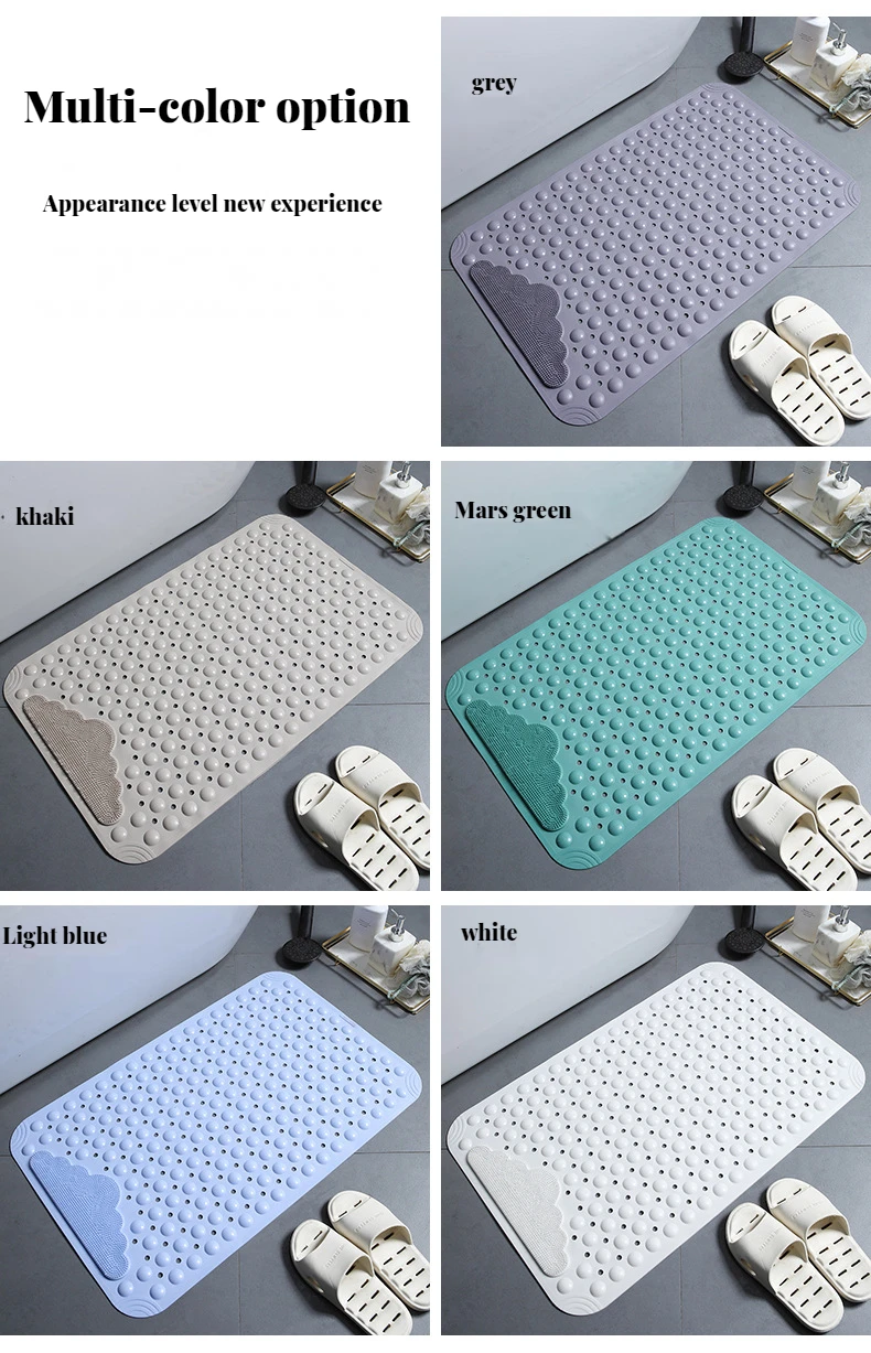New Bathroom Nonslip Mat Toilet Shower Room Bath Massage Bathtub Foot Toilet Suction Cup Floor