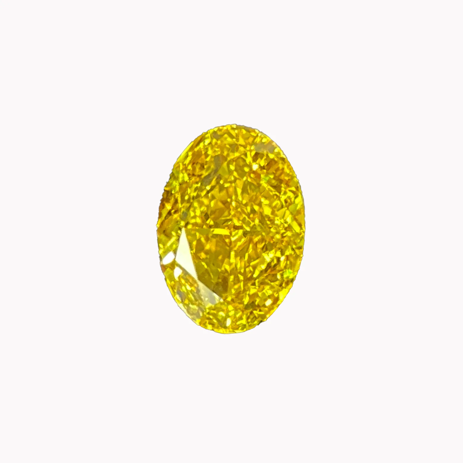 2.18 Carat Cvd Lab Grown Loose Diamonds Yellow Color Vvs Vs Si1 Oval