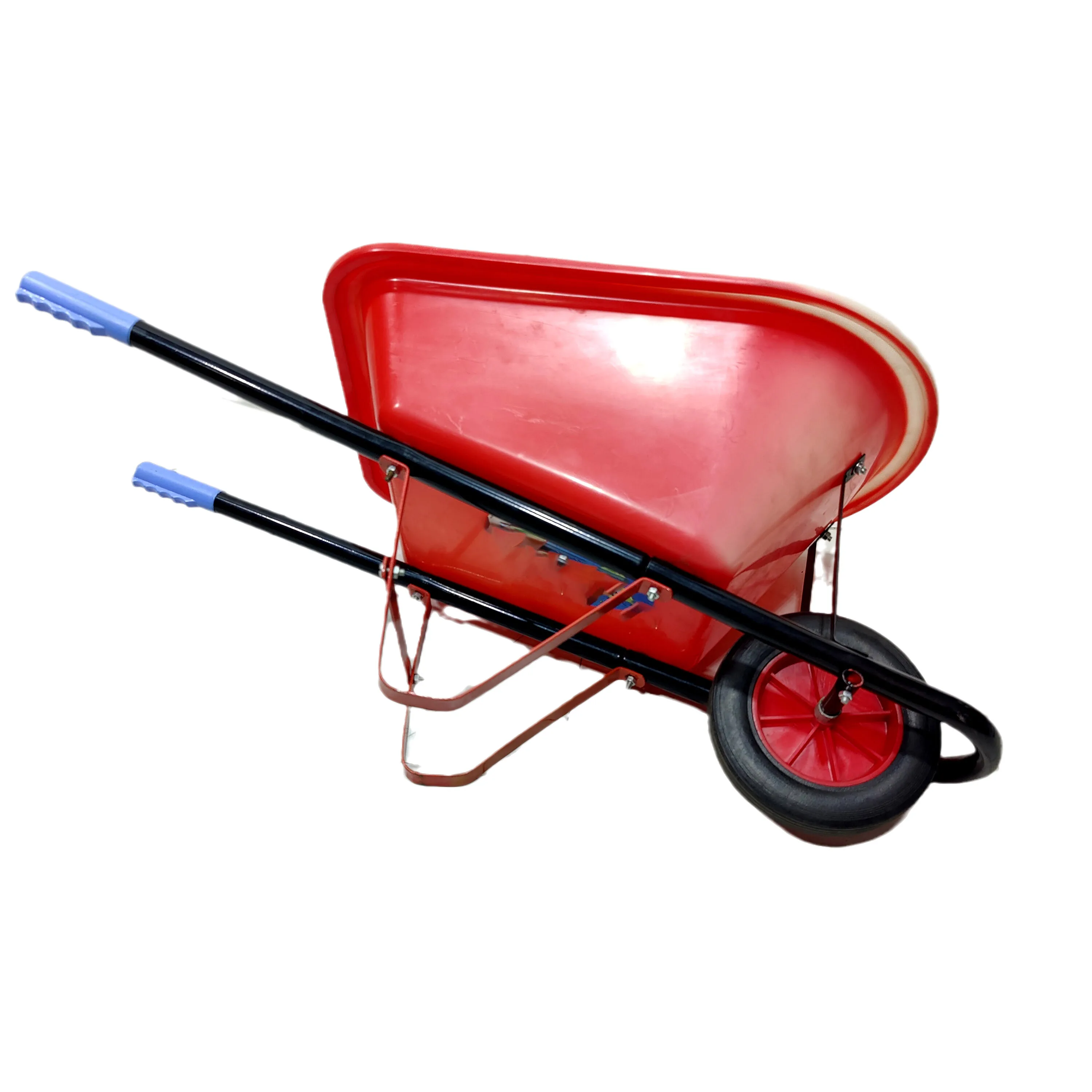 Garden Wheelbarrow Utility Dump Cart One Wheel Rubber Handle Durable