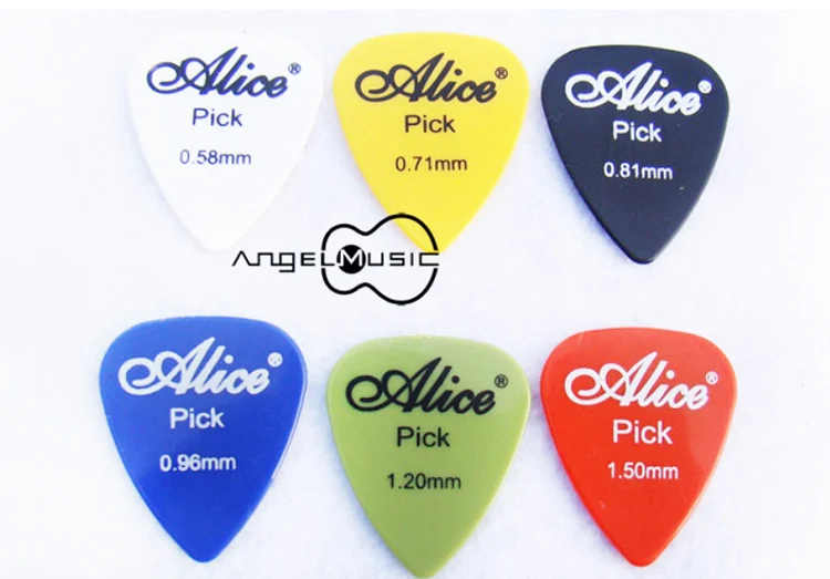 Acoustic Electric Guitar Picks Plectrum Various Colors 6 thickness 0.58/0.71/0.81/0.96/1.20/1.50 mm