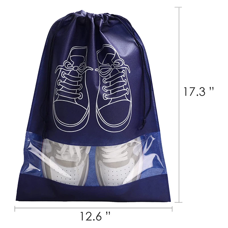 Logo Print Customization Storage Drawstring Travel Shoe Bag Custom