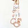 New design baby beaded decorative baby wooden silicone string beads toy early education toys