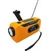 Portable AM/FM 2 Band Radio with Built-In Speaker Function for LED Flashlight Solar Hand Crank Dynamo