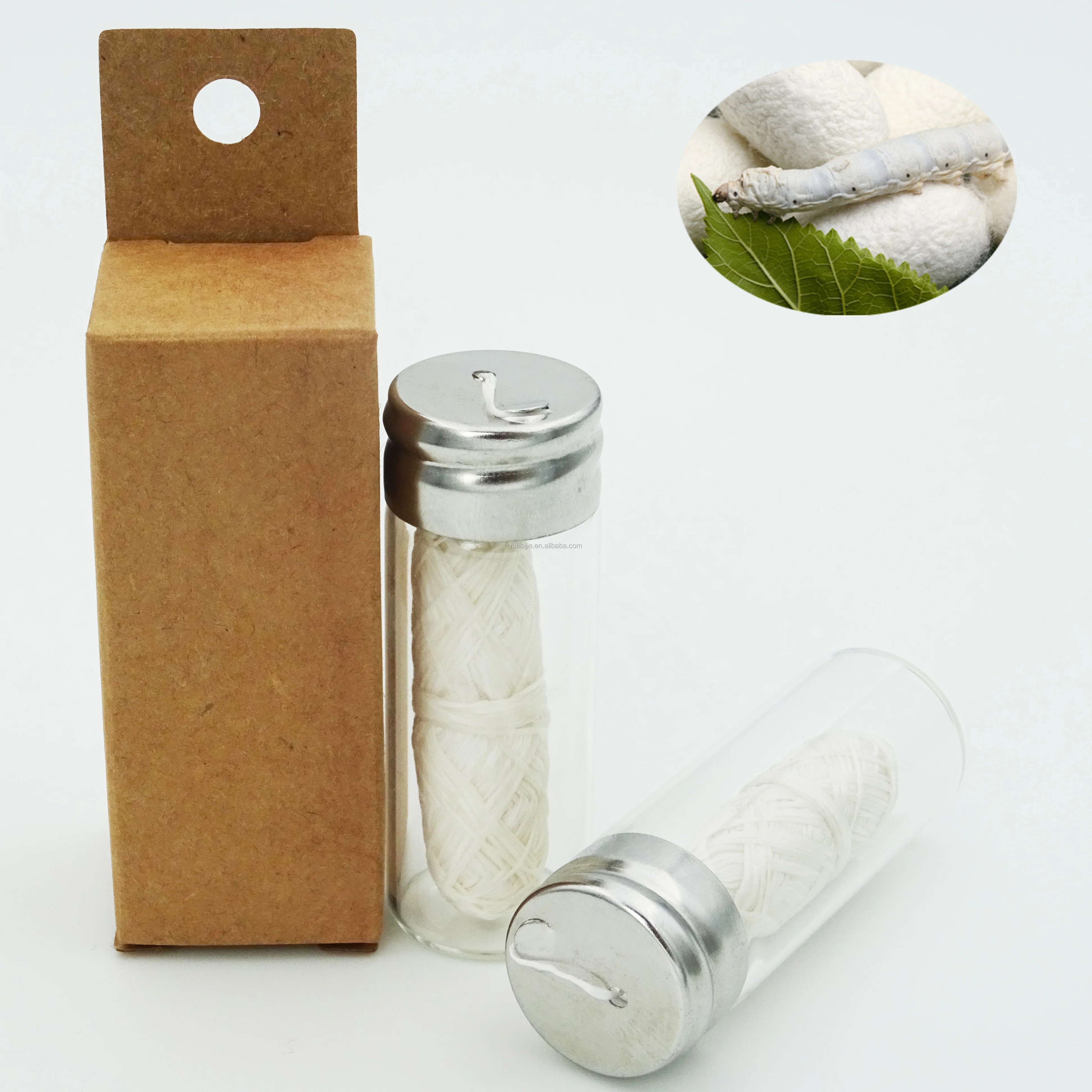 30 Meters Eco Friendly Biodegradable Natural Silk Dental Floss With Low