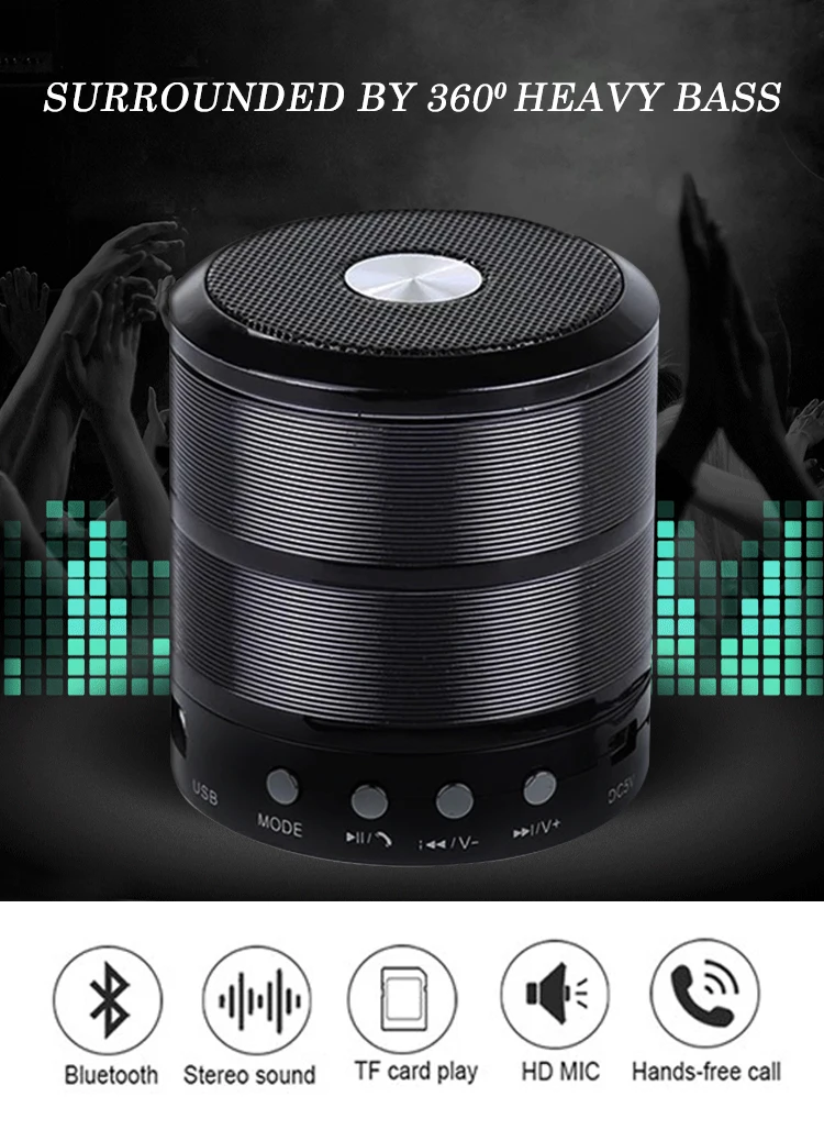Hifi professional audio bluetooth fm radio battery speaker 360 charger subwoofer rechargeable battery - ANKUX.COM