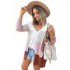 90903-MX24 autumn new styles long Cardigan knitting sweaters women coats