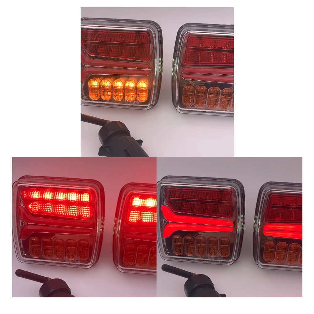 34 Led Wireless Magnetic Led Trailer Tail Lights Kit 12-24V E-Mark Waterproof Tail Indicator Brake Light for Truck Trailer manufacture