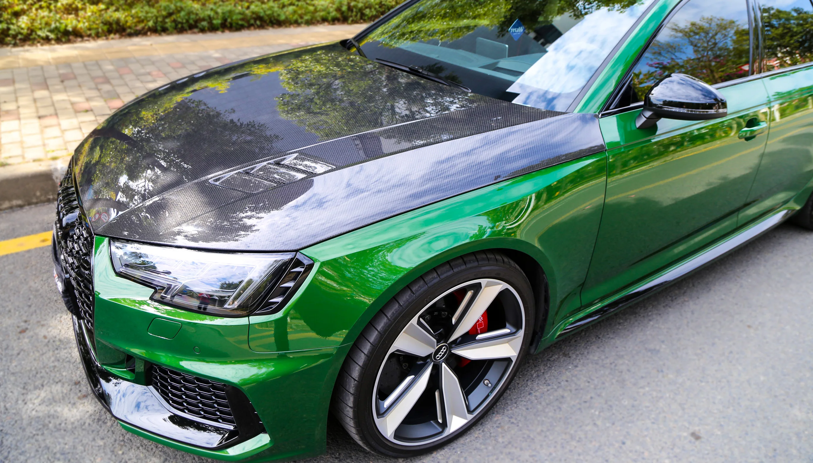 Doublesided Carbon Fiber Hood For Audi B9 A4 S4 Rs4 Buy Carbon Fiber