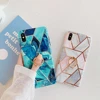 Hot Sale for Amazon Gold for iPhone Case Ring Holder Luxury 8 7 X Plus Metal Strip Design Cover Soft TPU Xr Xs Max Phone Shell