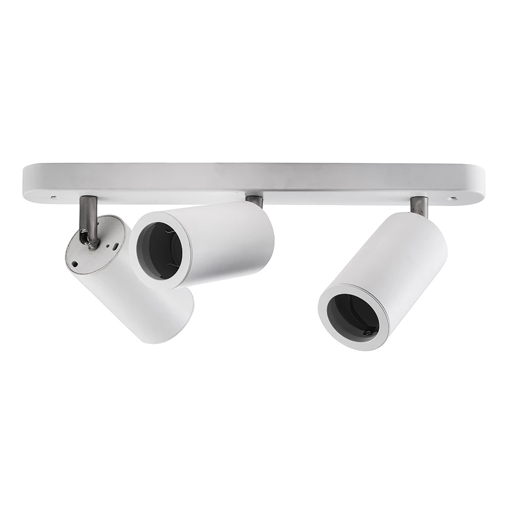 Surface Mounted Triple Double head led Track Lighting Fitting GU10 Lamp MR16 Spot Light Fixture