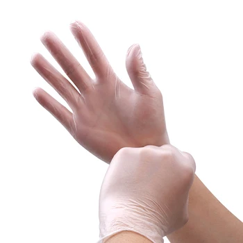 clear disposable gloves