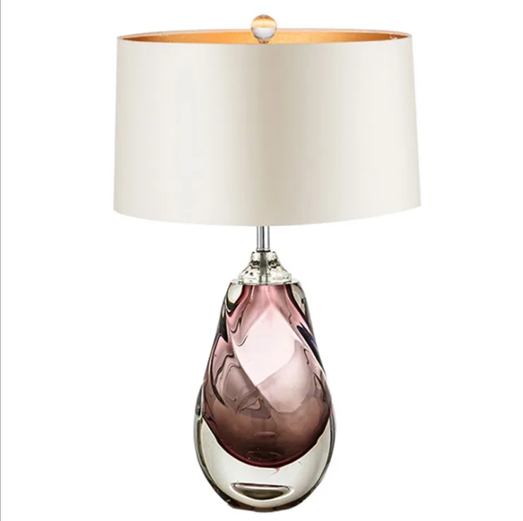 Nordic light luxury glazed  creative designer model room hotel bedside modern luxury decorative table lamp