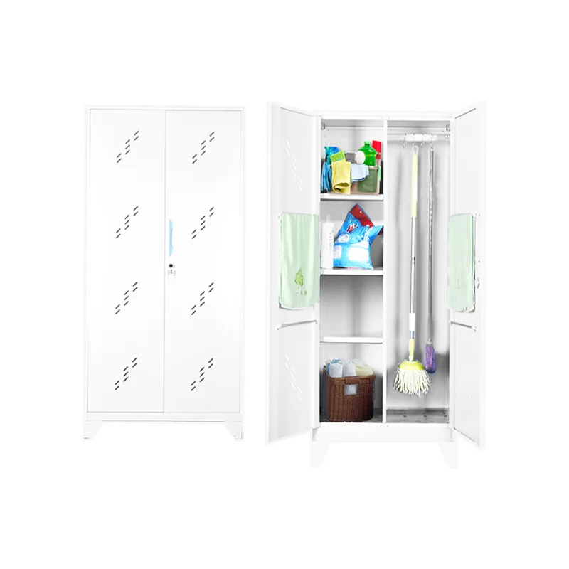 Double Doors Closet Storage Clean Tools Organization Cleaning Supplies  Storage Cabinet Lemari Alat Kebersihan - China Cleaning Cabinet, Broom Storage  Cabinet