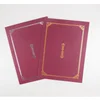 custom printed hot red/colored paper expanding file folder for invitation card/office supplies/resume holder
