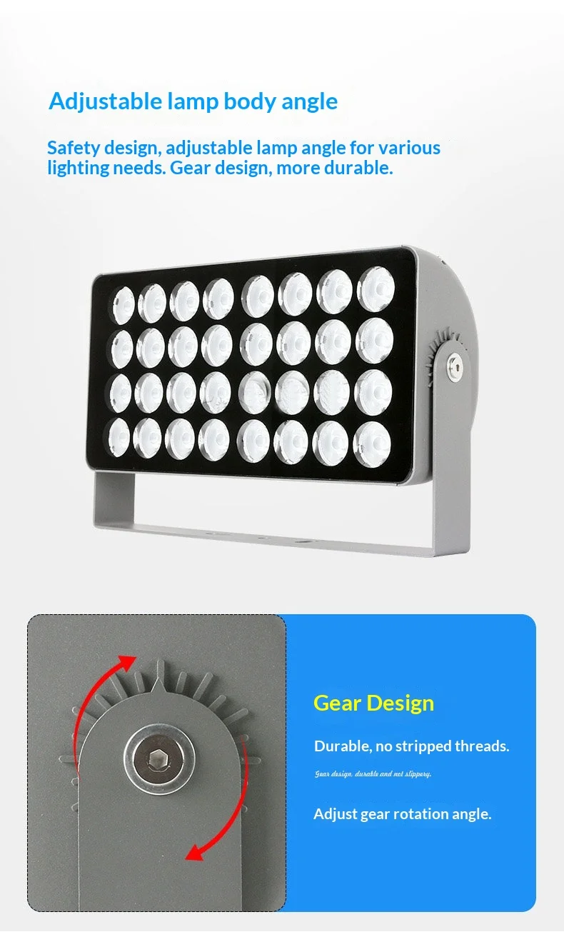product led beam aluminum outdoor waterproof flood light 108w 200w dmx512 full color tree light for hotel exterior wall-8