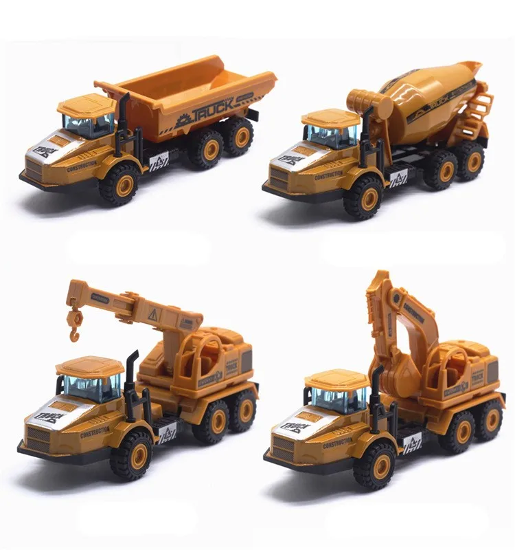 Pull Back Truck Toy Diecast Model Car 1:43 Alloy Engineering Vehicle ...