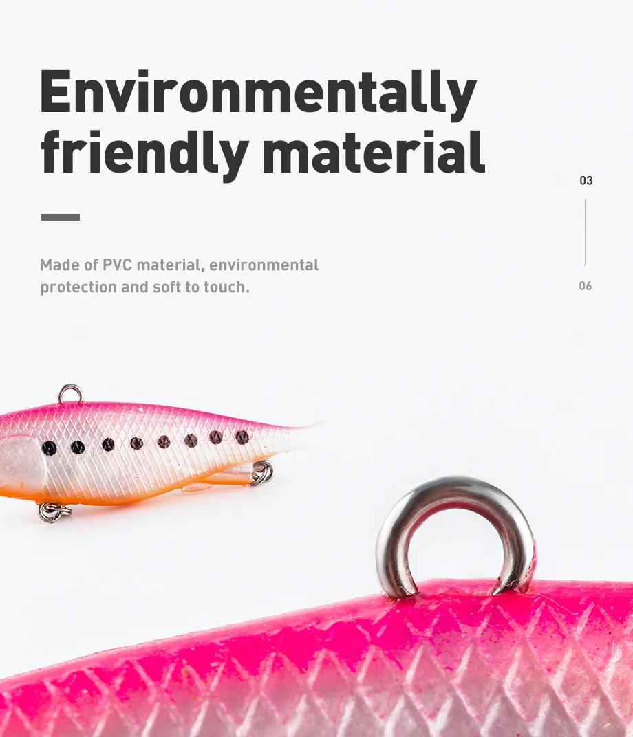 20 Colors In Stock Hard Wired Cheap Soft Lure Pvc Soft Vibes Shads