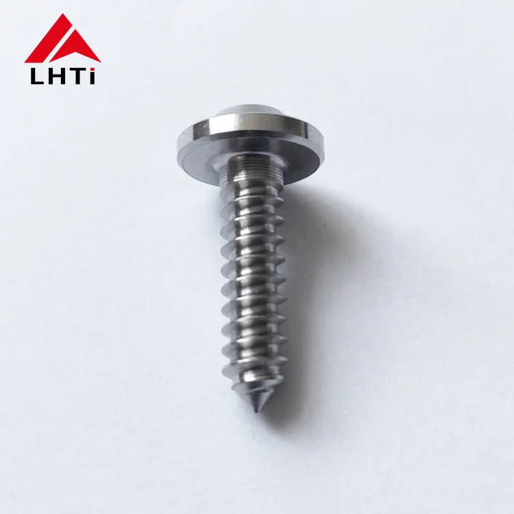 Ti6Al4V titanium pan head tapping screw M6 x 2.5 x 20mm