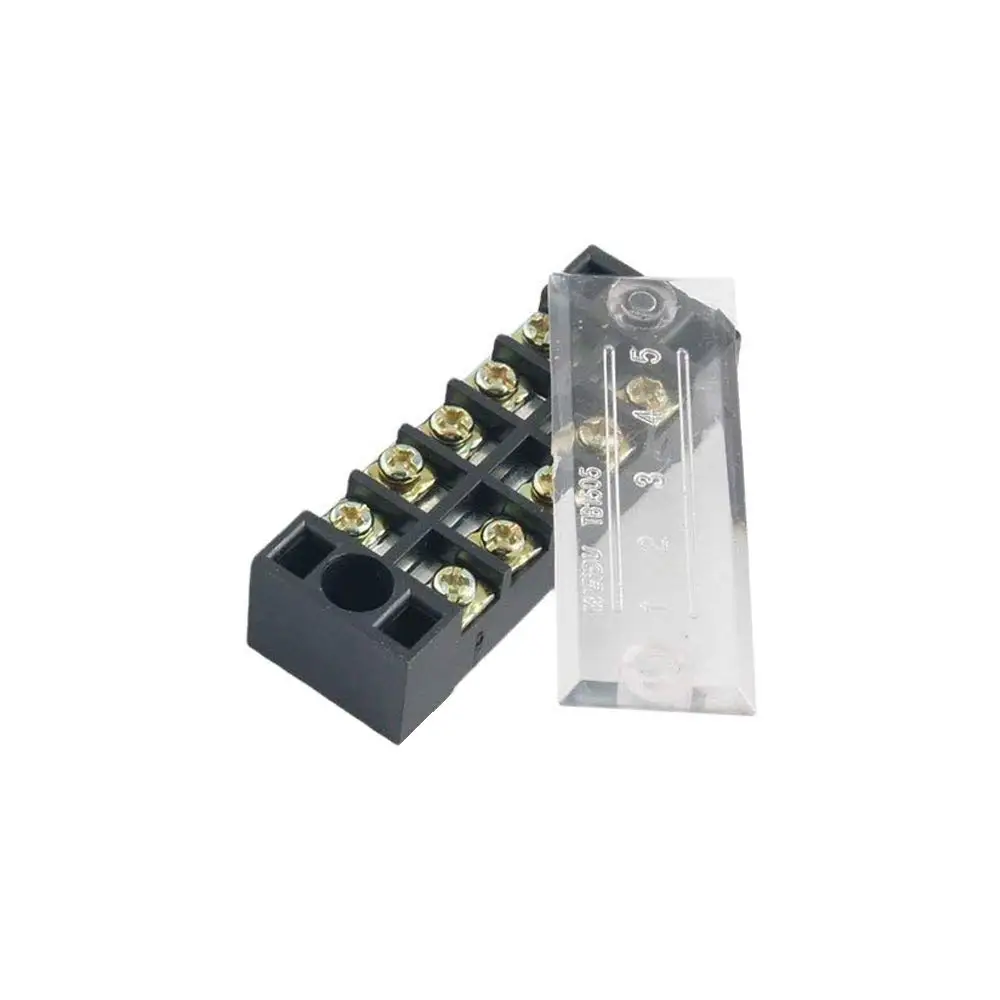 White HY-3A/6A/10A/16A PA PE PP Barrier Terminal Strip Screw Terminal ...