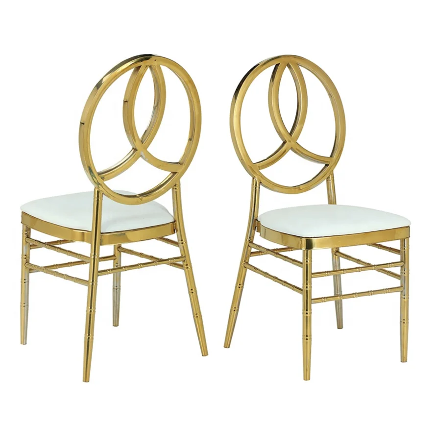 Good Quality Mirror Gold Gold Stainless Steel Phoenix Chair With