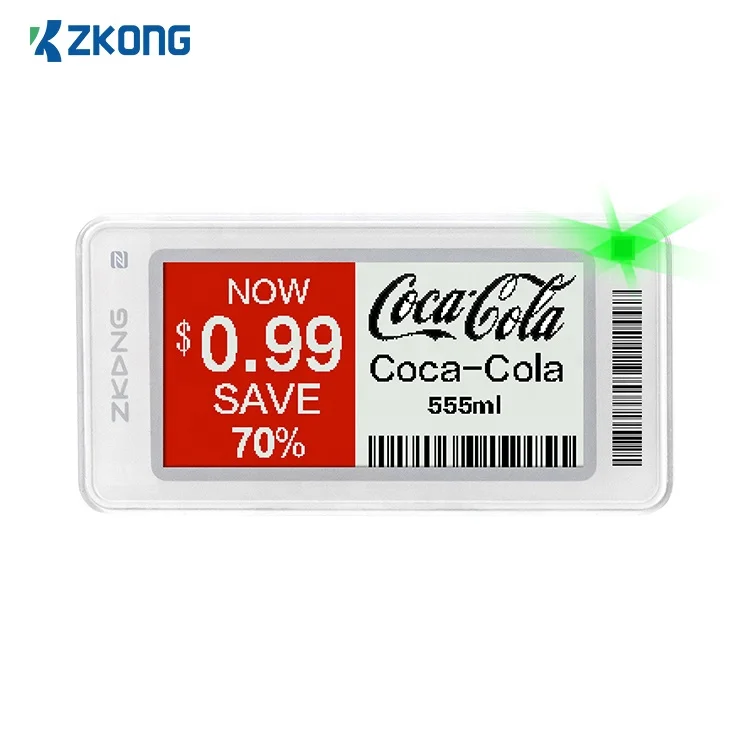 Zkong 2.13 Inch Electronic Shelf Label Eink Epaper Display Esl Price