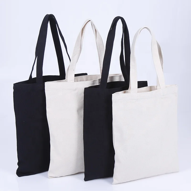 Eco Reusable Blank Printed Cotton Canvas Tote Shopping Custom Bags ...
