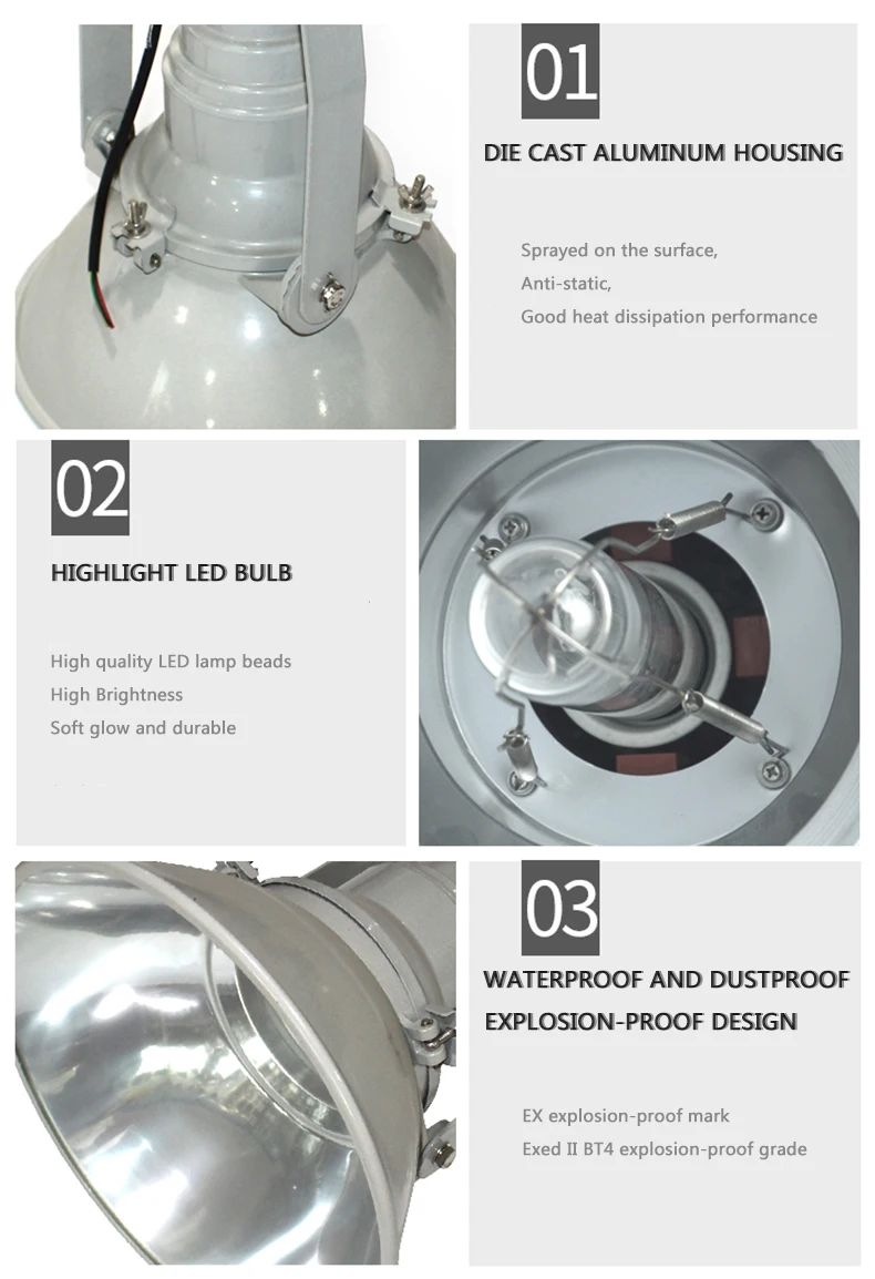 IP65 WF2 Aluminum alloy Explosion-proof lamp for outdoor activities at night