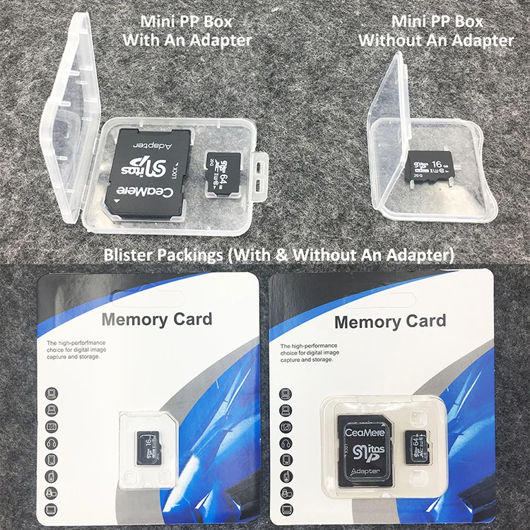 Ceamere Popular Cheap High Quality Bulk Memory Card OEM Custom Logo TF Kart Full Capacity 64GB Memory Card Micro Flash Carte