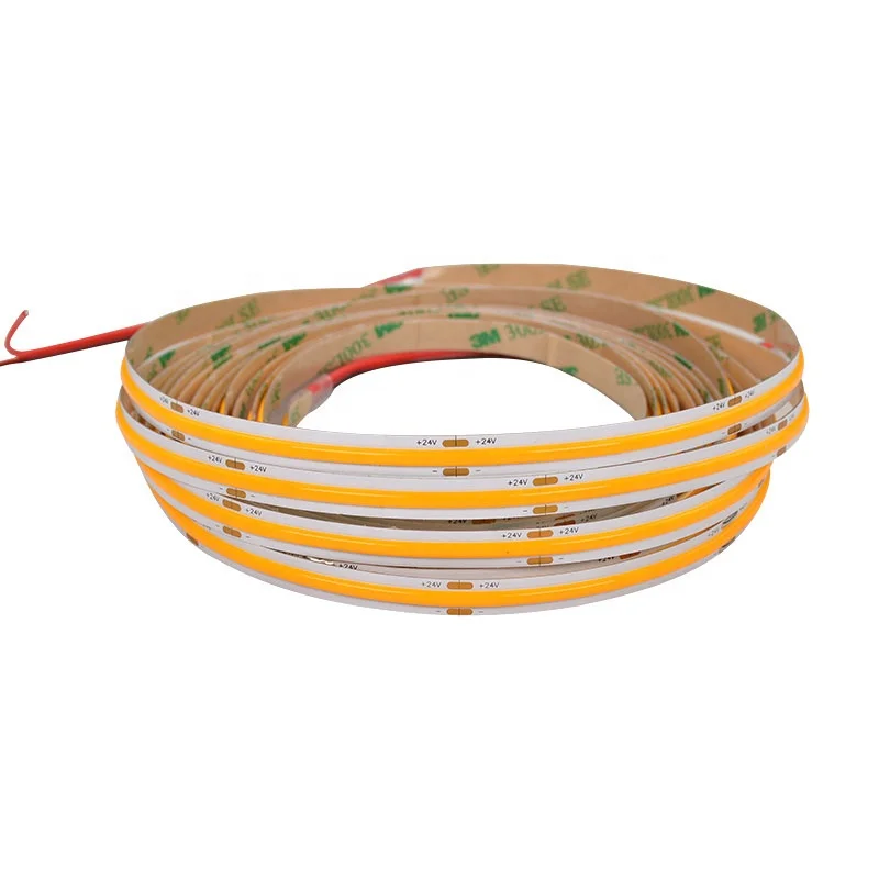 512LEDS/M 10W/M 24V 585-595nm 8mm Flexible COB LED Strip light