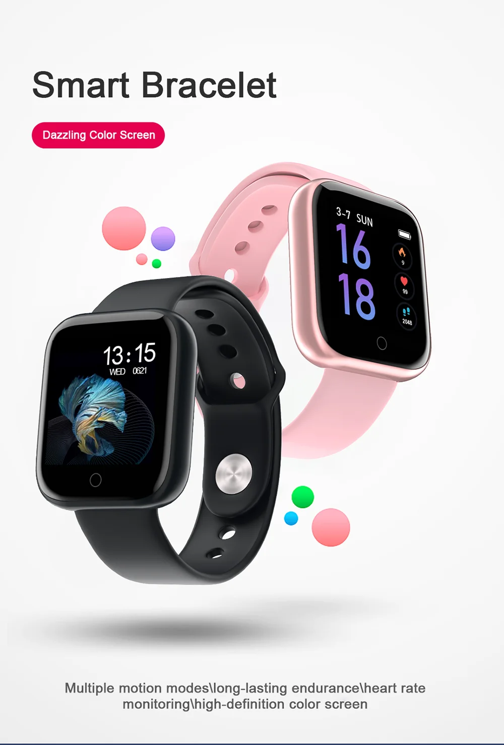 Creatway factory super slim metal Touch Screen sport Smart Watch  fitness tracker for iPhone and Android smartphone