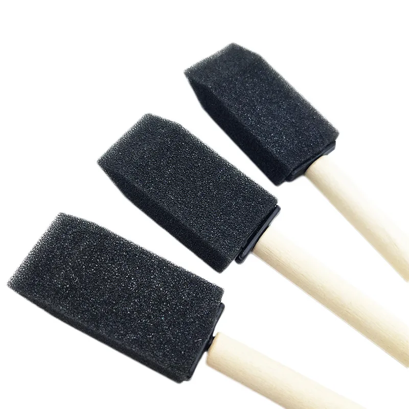 黑色海绵刷木柄刷聚醚绘画刷