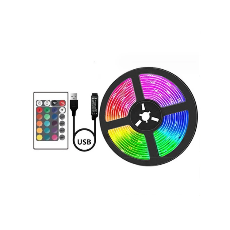 5050rgb Ip65 Waterproof 5m Led Light Strip Bt Remote Control 5v Usb Tv