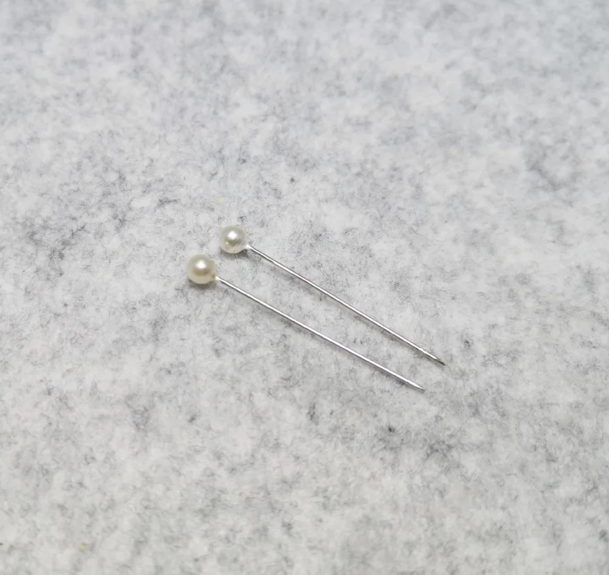 White Pearl Pins 4x34mm Pearlized Ball Head Pins Decorative White Pearl