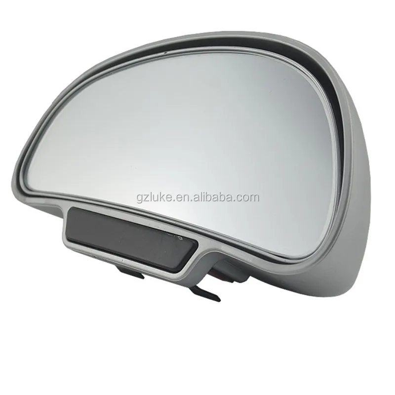 Silvery LivTee Adjustable 360 Degree Mounted Blind Spot Mirror HD Glass Wide Angle Side Rearview Mirror Universal 