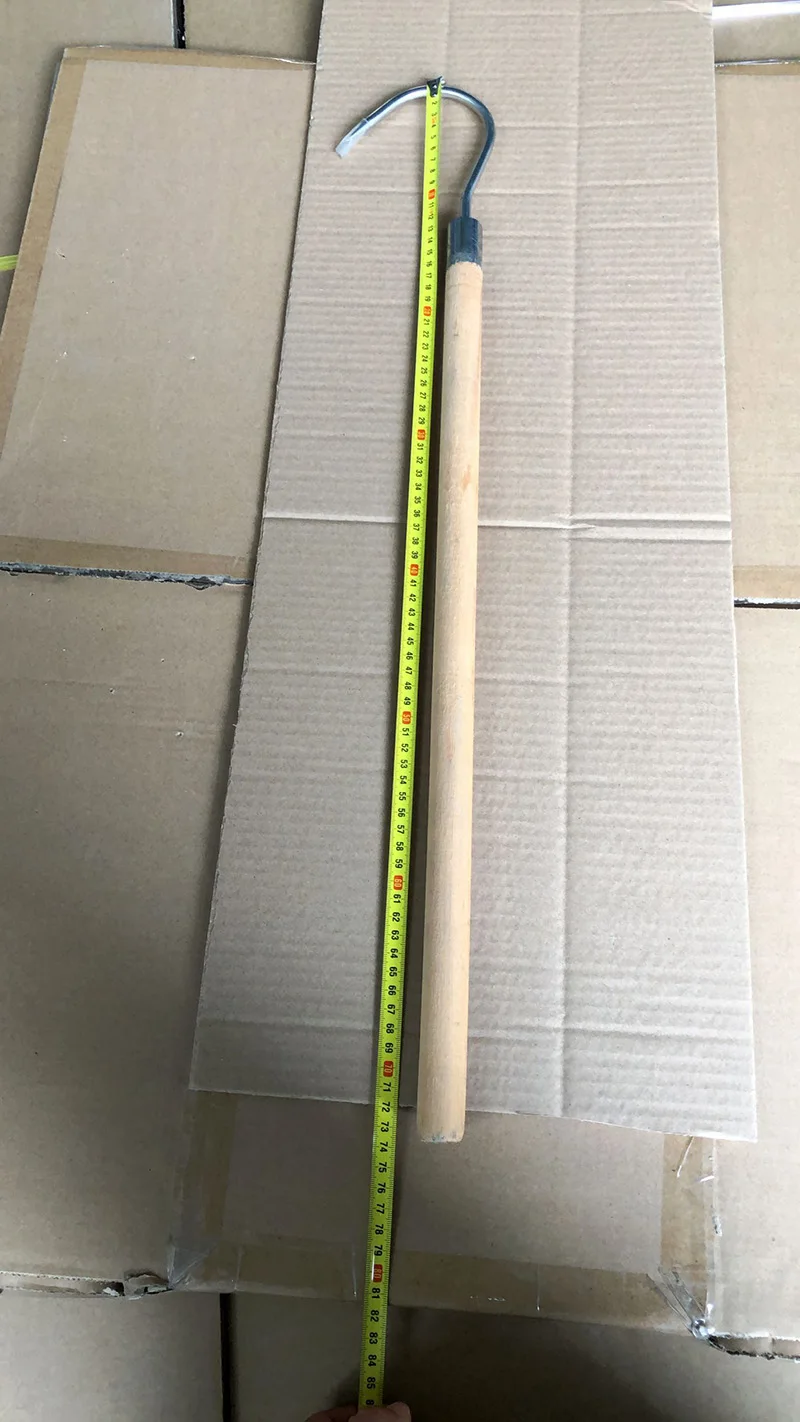 Commercial Straight Fishing Hooks Tackle Wood Handle Fishing Gaff Buy